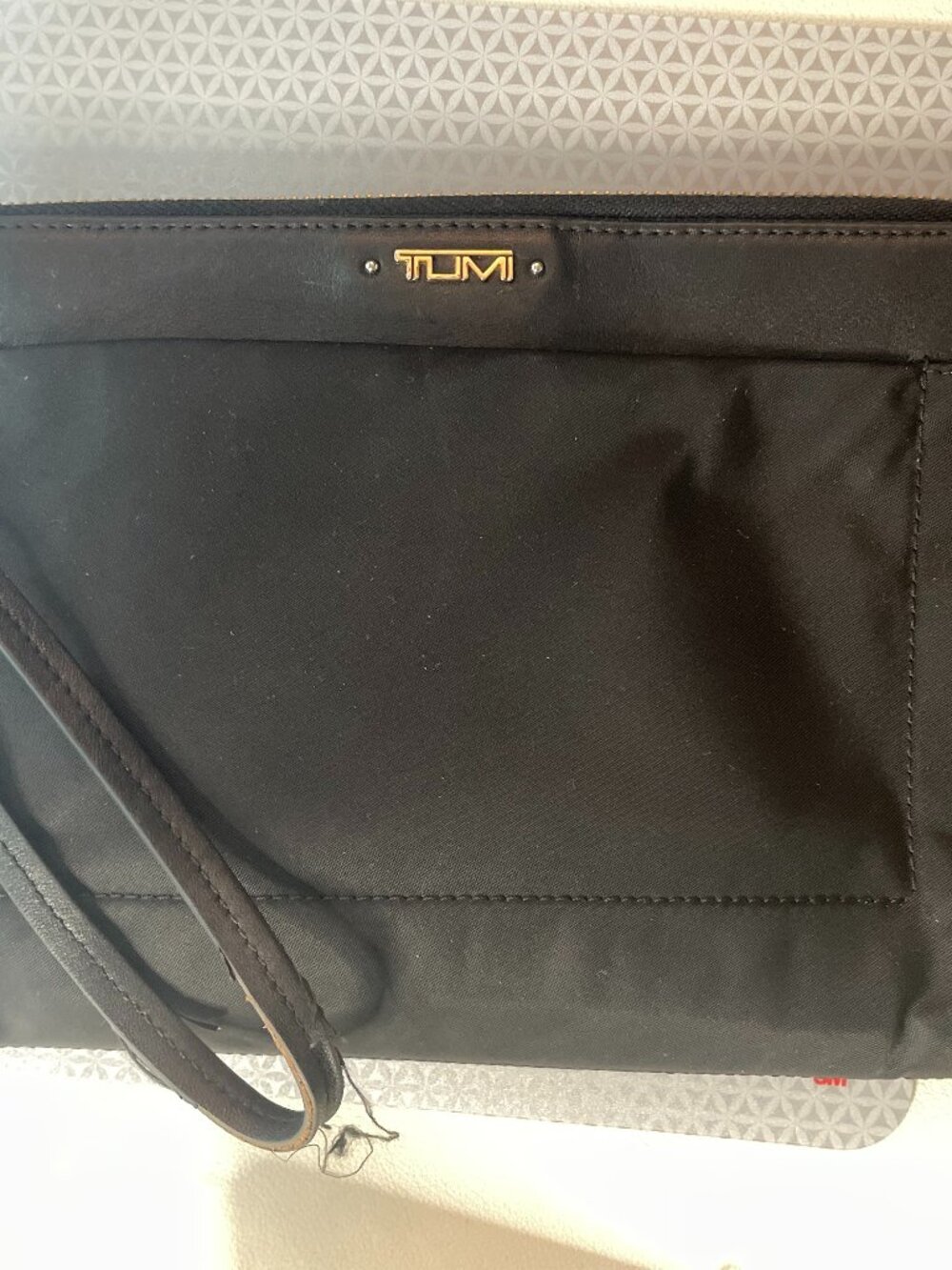Tumi Black Nylon Wristlet